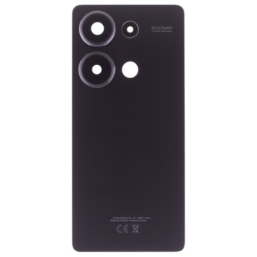 Задняя крышка для Xiaomi Redmi Note 13 Pro 4G (23117RA68G) (черный) (в сборе со стеклом камеры) (ORIG100)