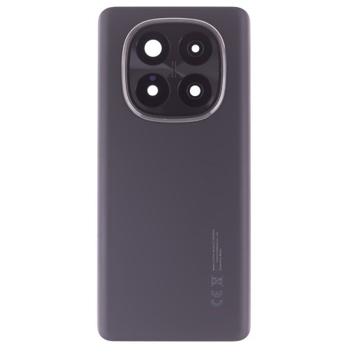 Задняя крышка для Xiaomi Redmi Note 14 Pro+ 5G (24115RA8EG) (черный) (в сборе со стеклом камеры) (ORIG100)