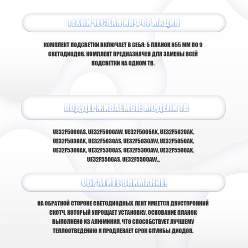 LED подсветка BN96-28489A