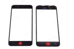Стекло модуля для Apple iPhone 7 Plus (черный) (в рамке)