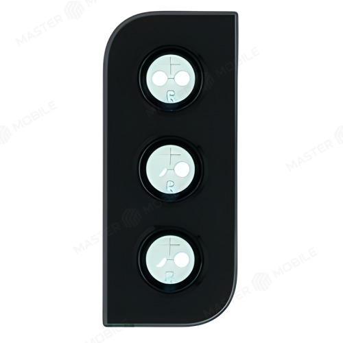 Стекло задней камеры для Samsung S901 Galaxy S22 / S906 Galaxy S22+ (черный) (в рамке)