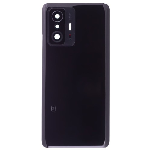 Задняя крышка для Xiaomi 11T (21081111RG) / 11T Pro (2107113SG) (черный) (в сборе со стеклом камеры)