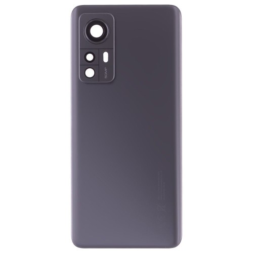 Задняя крышка для Xiaomi 12 (2201123G) / 12X (2112123AG) (серый) (в сборе со стеклом камеры) (ORIG100)