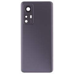 Задняя крышка для Xiaomi 12 (2201123G) / 12X (2112123AG) (серый) (в сборе со стеклом камеры) (ORIG100)