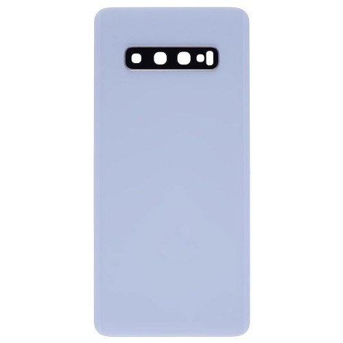 Задняя крышка для Samsung G975 Galaxy S10+ (белый) (в сборе со стеклом камеры)