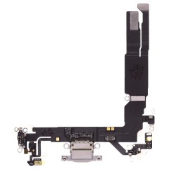 Шлейф для Apple iPhone 17 (SIM + eSIM) / iPhone 17 (eSIM) с комп. + разъем зарядки + микрофон (белый) (ORIG100)