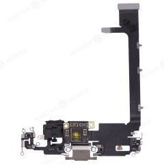 Шлейф для Apple iPhone 11 Pro Max с комп. + разъем зарядки + микрофон (золотистый) (ORIG100)