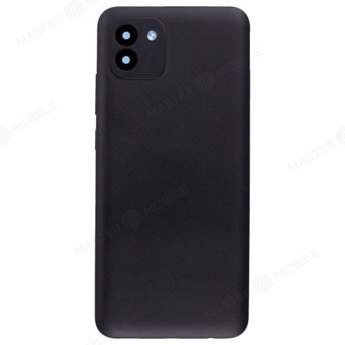 Задняя крышка для Samsung A035 Galaxy A03 (черный) (в сборе со стеклом камеры)