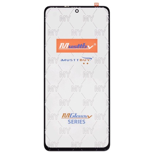 Стекло модуля для Xiaomi Poco X3 / Poco X3 NFC (M2007J20CG) / Poco X3 Pro (M2102J20SG) / Mi 10T Lite 5G (M2007J17G) + OCA (черный) (Musttby)