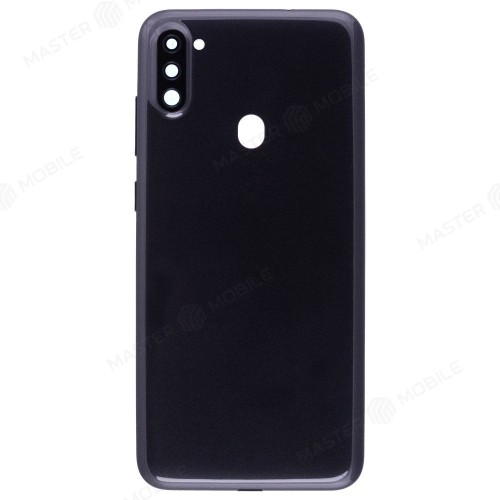 Задняя крышка для Samsung A115 Galaxy A11 (черный) (в сборе со стеклом камеры)