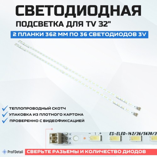 Подсветка для телевизора Подсветка для телевизора Panda LED32K11 2x36-362мм