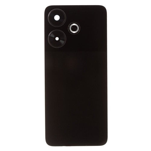 Задняя крышка для Xiaomi Poco M6 4G (2404APC5FG) (черный) (в сборе со стеклом камеры) (ORIG100)