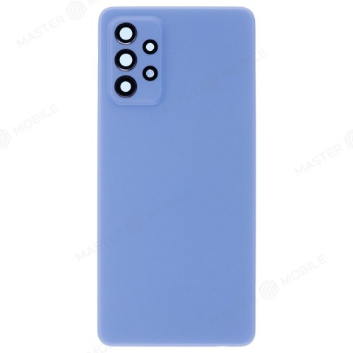 Задняя крышка для Samsung A725 Galaxy A72 (голубой) (в сборе со стеклом камеры)