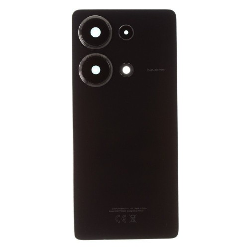 Задняя крышка для Xiaomi Poco M6 Pro 4G (2312FPCA6G) (черный) (в сборе со стеклом камеры) (ORIG100)