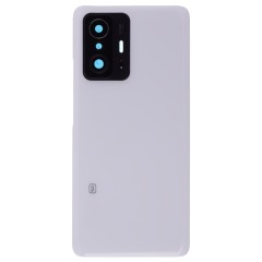 Задняя крышка для Xiaomi 11T (21081111RG) / 11T Pro (2107113SG) (белый) (в сборе со стеклом камеры)