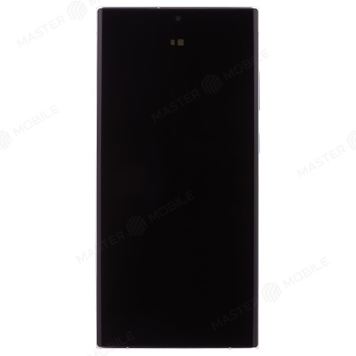 Дисплей для Samsung S918 Galaxy S23 Ultra + тачскрин (серебристый) (в рамке) (ORIG100) (возможен дефект ЛКП)