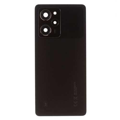 Задняя крышка для Xiaomi Poco X5 Pro 5G (22101320G) (черный) (в сборе со стеклом камеры) (ORIG100)