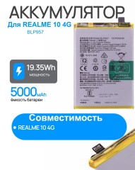 Аккумулятор для REALME 10 4G (RMX3630) (BLP957) Premium