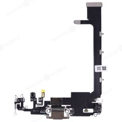 Шлейф для Apple iPhone 11 Pro Max с комп. + разъем зарядки + микрофон (золотистый)
