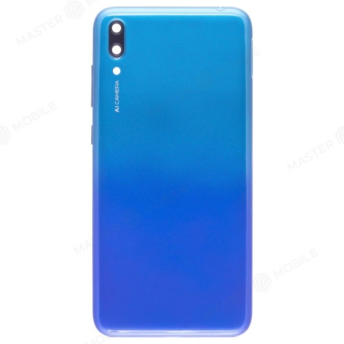 Задняя крышка для Huawei Y7 Pro 2019 (DUB-LX2) (синий) (в сборе со стеклом камеры)