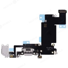 Шлейф для Apple iPhone 6s Plus с комп. + разъем зарядки/гарнитуры + микрофон (белый)
