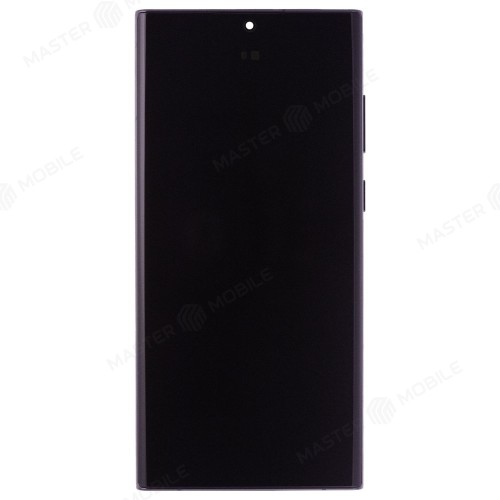Дисплей для Samsung S908 Galaxy S22 Ultra + тачскрин (черный) (в рамке) (ORIG100) (возможен дефект ЛКП)