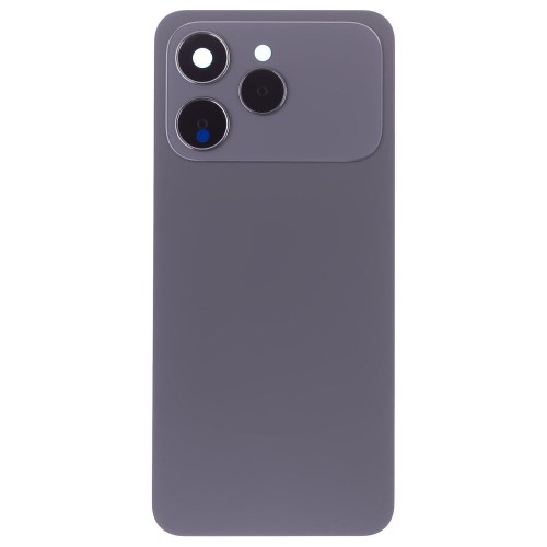 Задняя крышка для Tecno Spark 40 (KM5) (черный) (в сборе со стеклом камеры)