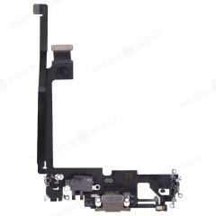 Шлейф для Apple iPhone 12 Pro Max с комп. + разъем зарядки + микрофон (золотистый) (ORIG100)