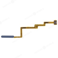 Шлейф для Xiaomi Poco F3 (M2012K11AG) с комп. + сканер отпечатка пальца (кнопка включения) (синий)