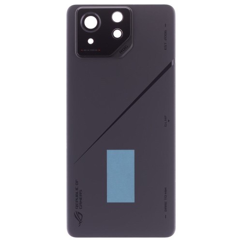 Задняя крышка для Asus ROG Phone 8 Pro (AI2401) (черный) (в сборе со стеклом камеры) (ORIG100)