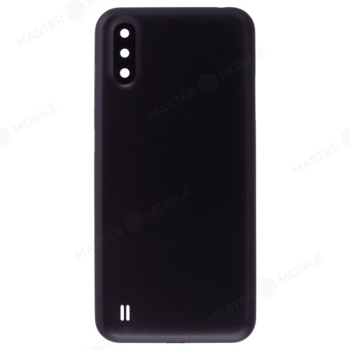 Задняя крышка для Samsung A015 Galaxy A01 (черный) (в сборе со стеклом камеры)