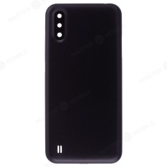 Задняя крышка для Samsung A015 Galaxy A01 (черный) (в сборе со стеклом камеры)