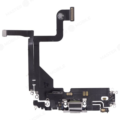 Шлейф для Apple iPhone 13 Pro с комп. + разъем зарядки + микрофон (белый) (ORIG100)