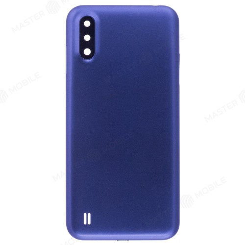 Задняя крышка для Samsung A015 Galaxy A01 (синий) (в сборе со стеклом камеры)