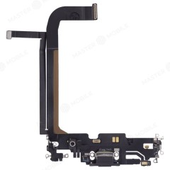Шлейф для Apple iPhone 13 Pro Max с комп. + разъем зарядки + микрофон (черный) (ORIG100)