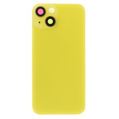 Задняя крышка для Apple iPhone 14 (желтый) (в сборе со стеклом камеры и шлейфом) (Premium)