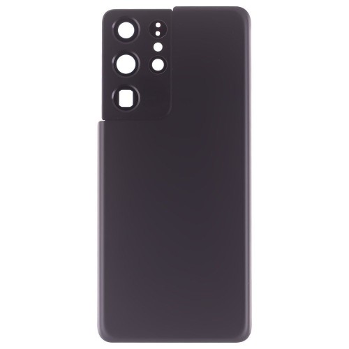 Задняя крышка для Samsung G998 Galaxy S21 Ultra (черный) (в сборе со стеклом камеры) (ORIG100)