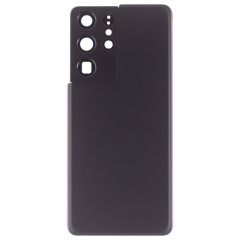 Задняя крышка для Samsung G998 Galaxy S21 Ultra (черный) (в сборе со стеклом камеры) (ORIG100)