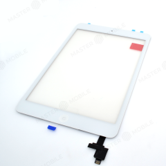 Тачскрин для Apple iPad mini (A1432/A1454/A1455) / iPad mini 2 (A1489/A1490/A1491) + кнопка Home + коннектор (белый) (Premium)