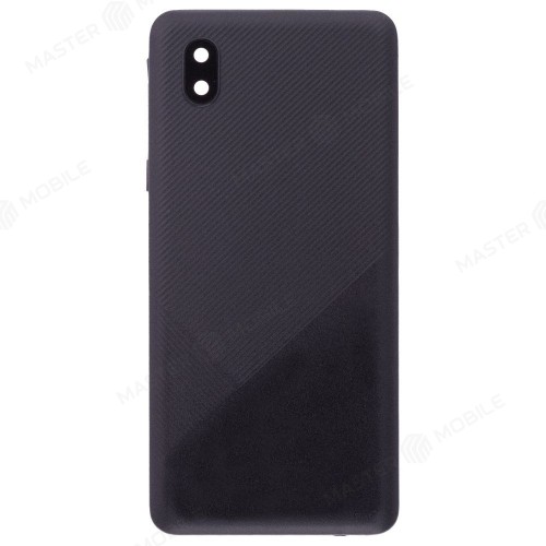 Задняя крышка для Samsung A013 Galaxy A01 Core (черный) (в сборе со стеклом камеры)