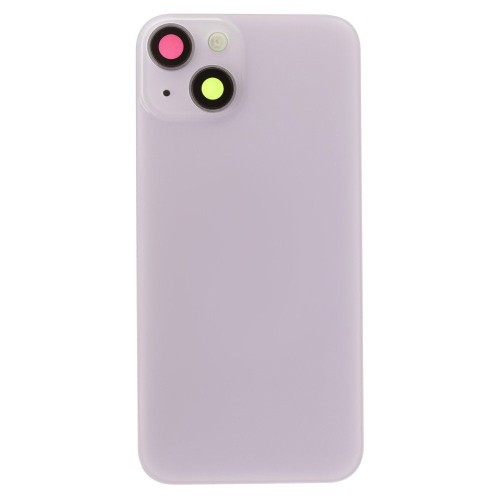 Задняя крышка для Apple iPhone 14 (фиолетовый) (в сборе со стеклом камеры и шлейфом) (Premium)