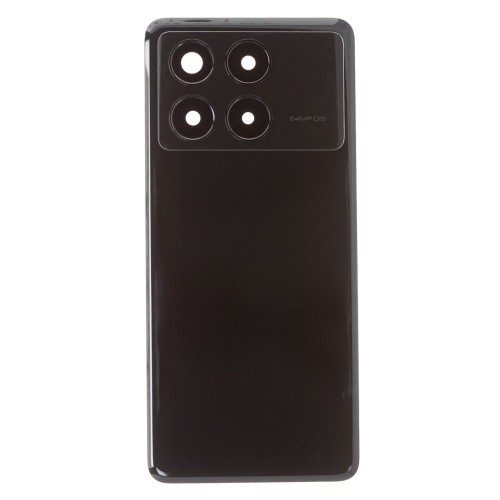 Задняя крышка для Xiaomi Poco X6 Pro (2311DRK48G) (черный) (в сборе со стеклом камеры)