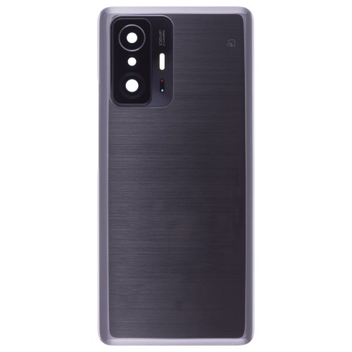 Задняя крышка для Xiaomi 11T (21081111RG) (черный) (в сборе со стеклом камеры) (ORIG100)