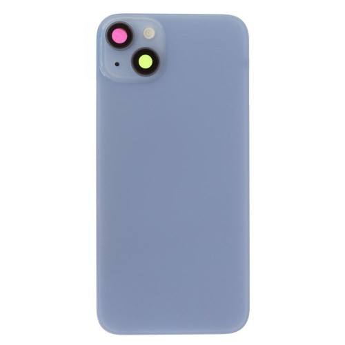 Задняя крышка для Apple iPhone 14 Plus (голубой) (в сборе со стеклом камеры и шлейфом) (Premium)