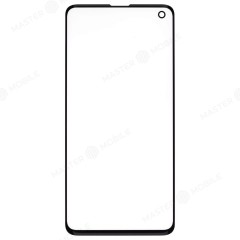 Стекло модуля для Samsung G973 Galaxy S10 + OCA (черный)
