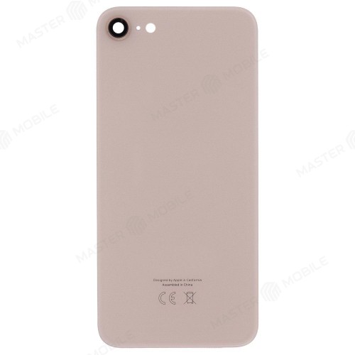 Задняя крышка для Apple iPhone 8 (золотистый) (в сборе со стеклом камеры) (Premium)