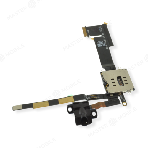 Шлейф для Apple iPad 2 (A1395/A1396/A1397) с комп. + разъем гарнитуры + разъем SIM (черный)