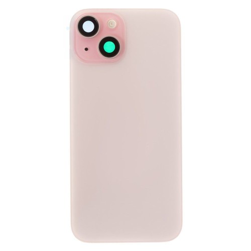 Задняя крышка для Apple iPhone 15 (розовый) (в сборе со стеклом камеры и шлейфом) (Premium)
