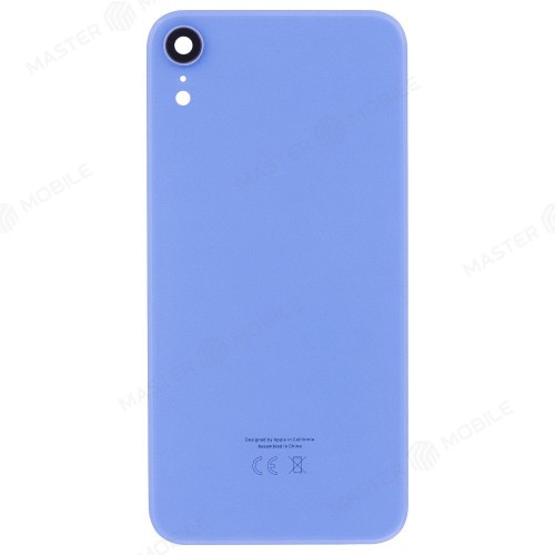 Задняя крышка для Apple iPhone Xr (синий) (в сборе со стеклом камеры) (Premium)