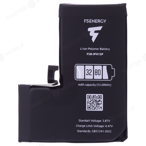 Аккумулятор для Apple iPhone 13 Pro (F5ENERGY) (усиленный) (3280 мАч) (SPECIAL EDITION) + двухсторонний скотч
